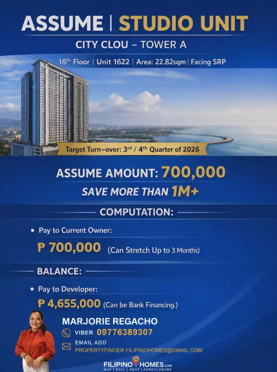 For Assume: Studio Unit at City Clou Tower A Cebu - photo 2