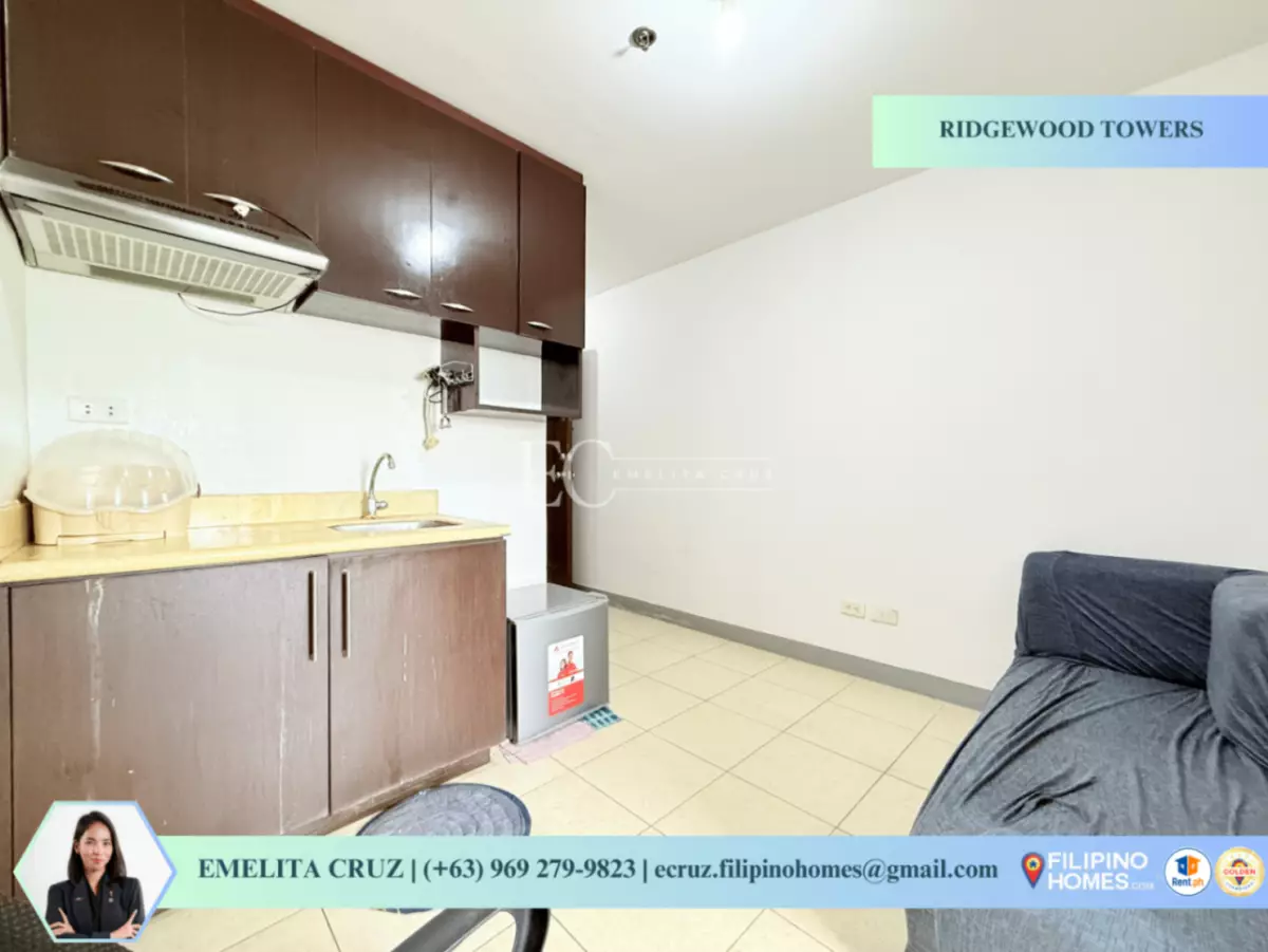 SEMI-FURNISHED 1BR UNIT FOR LEASE AT RIDGEWOOD TOWERS — 1 Bedroom in Ususan, Taguig City, Metro Manila — Photo 6