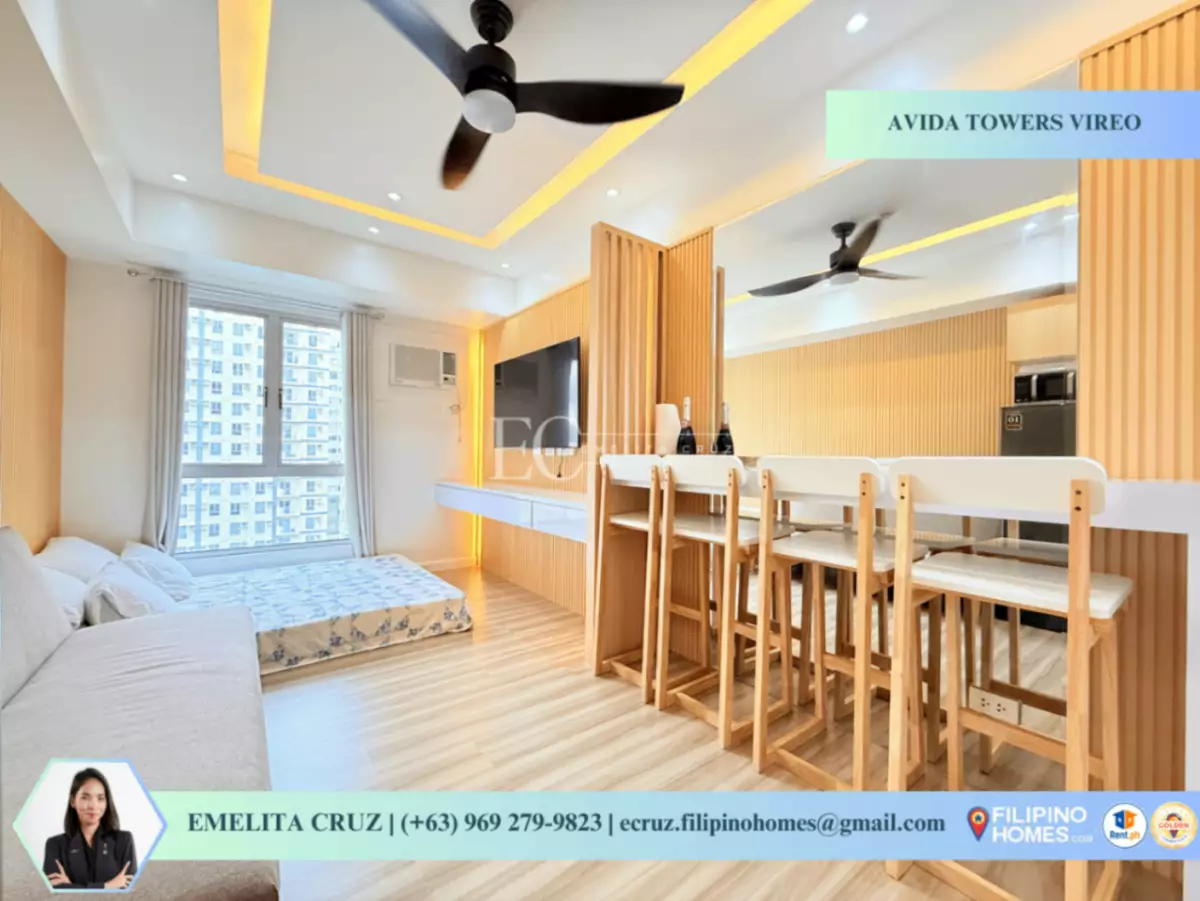 FULLY FURNISHED STUDIO FOR RENT AT AVIDA TOWERS VIREO, ARCA SOUTH — Studio in 10 South Union Dr, Western Bicutan — Photo 4