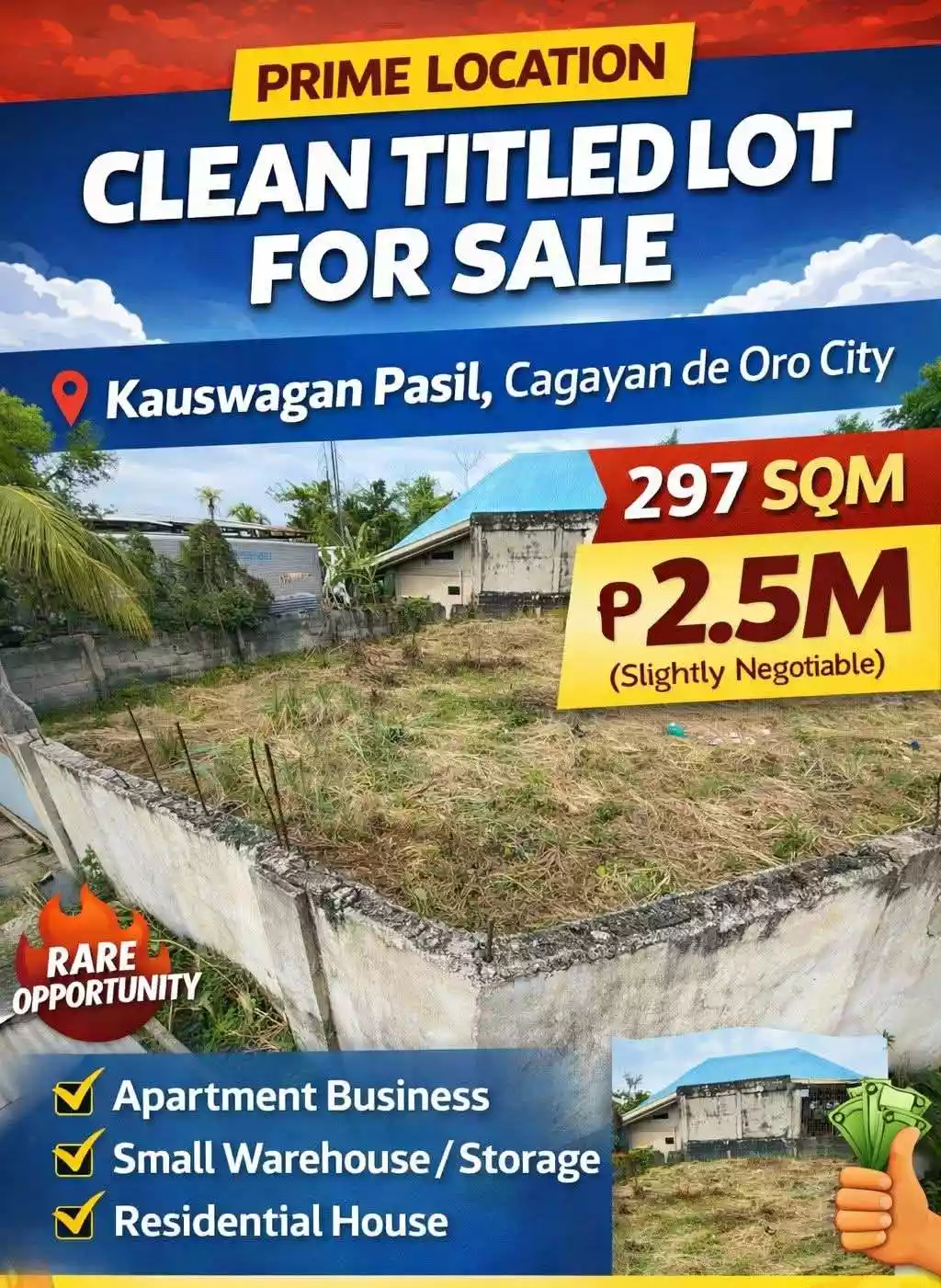 Residential Lot for Sale in Kauswagan-Bonbon, CDO – Prime Location
