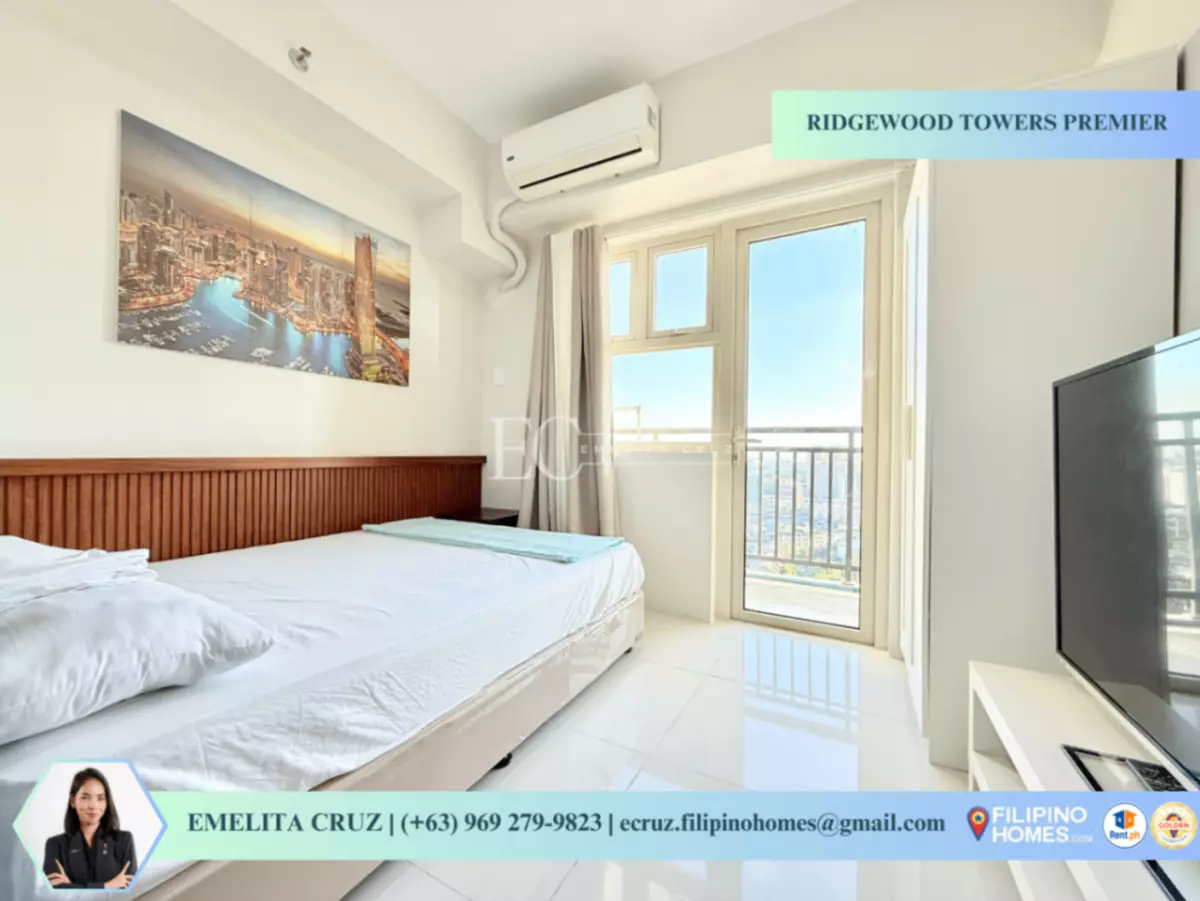 FURNISHED 1BR WITH BALCONY FOR LEASE AT RIDGEWOOD TOWERS PREMIER — 1 Bedroom in Ususan, Taguig City, Metro Manila — Photo 3