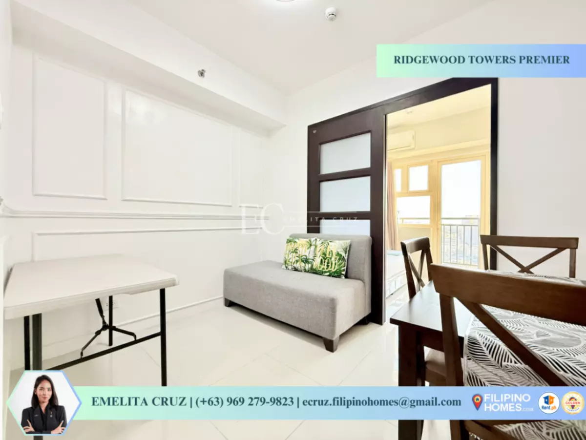 FURNISHED 1BR WITH BALCONY FOR LEASE AT RIDGEWOOD TOWERS PREMIER — 1 Bedroom in Ususan, Taguig City, Metro Manila — Photo 6