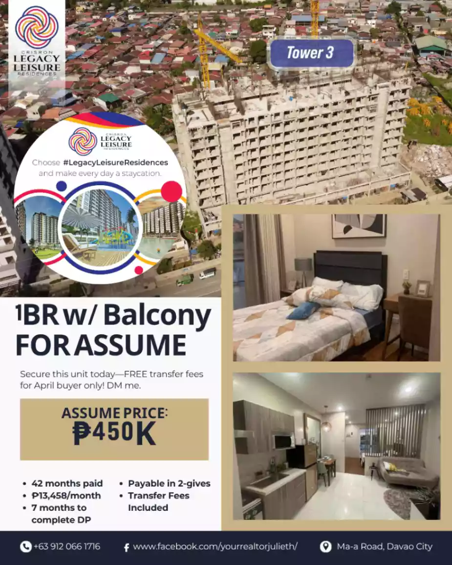 1BR WITH BALCONY FOR ASSUME AT LEGACY LEISURE RESIDENCES - photo 2