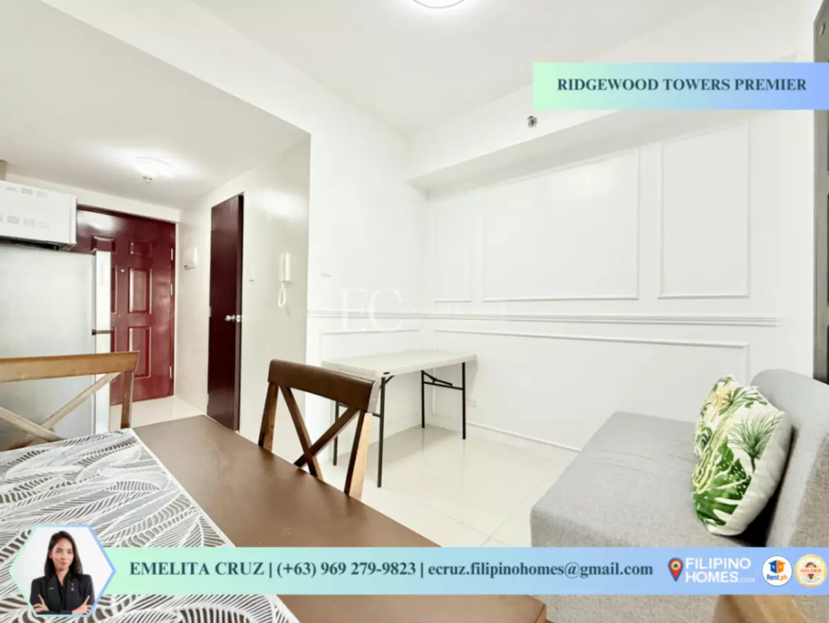 FURNISHED 1BR WITH BALCONY FOR LEASE AT RIDGEWOOD TOWERS PREMIER — 1 Bedroom in Ususan, Taguig City, Metro Manila — Photo 7