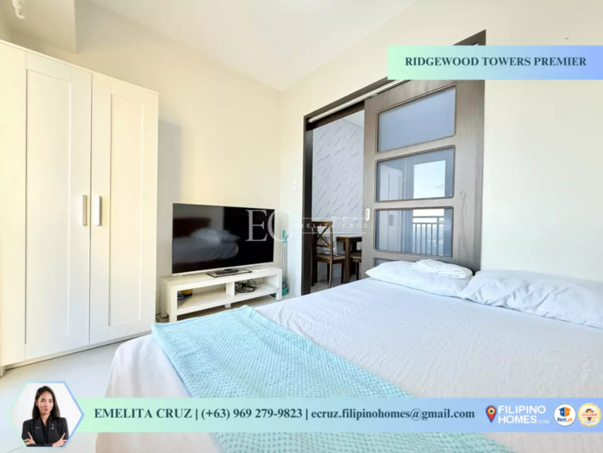 FURNISHED 1BR WITH BALCONY FOR LEASE AT RIDGEWOOD TOWERS PREMIER — 1 Bedroom in Ususan, Taguig City, Metro Manila — Photo 2