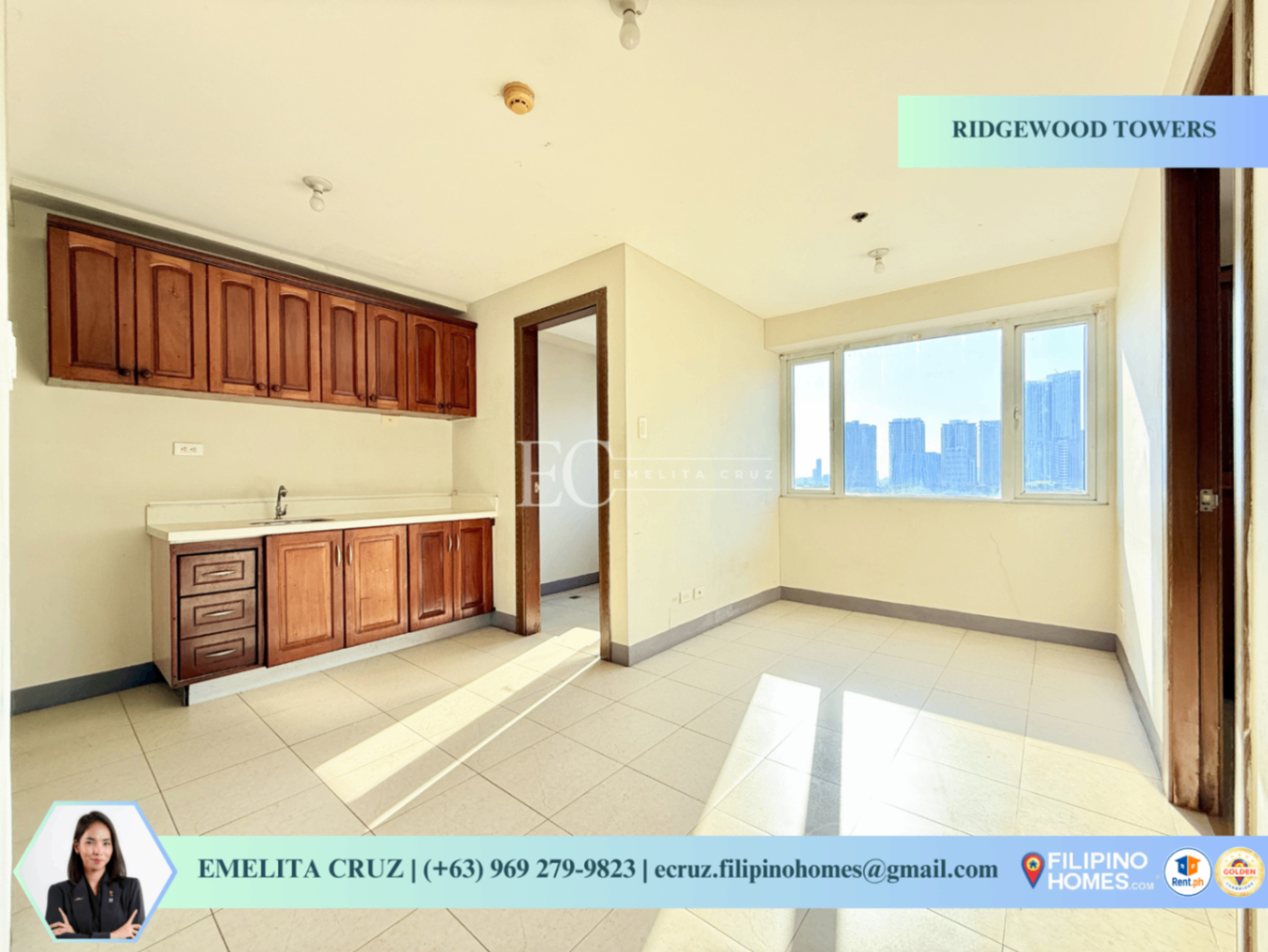 CORNER 2BR BARE UNIT FOR LEASE AT RIDGEWOOD TOWERS - photo 5