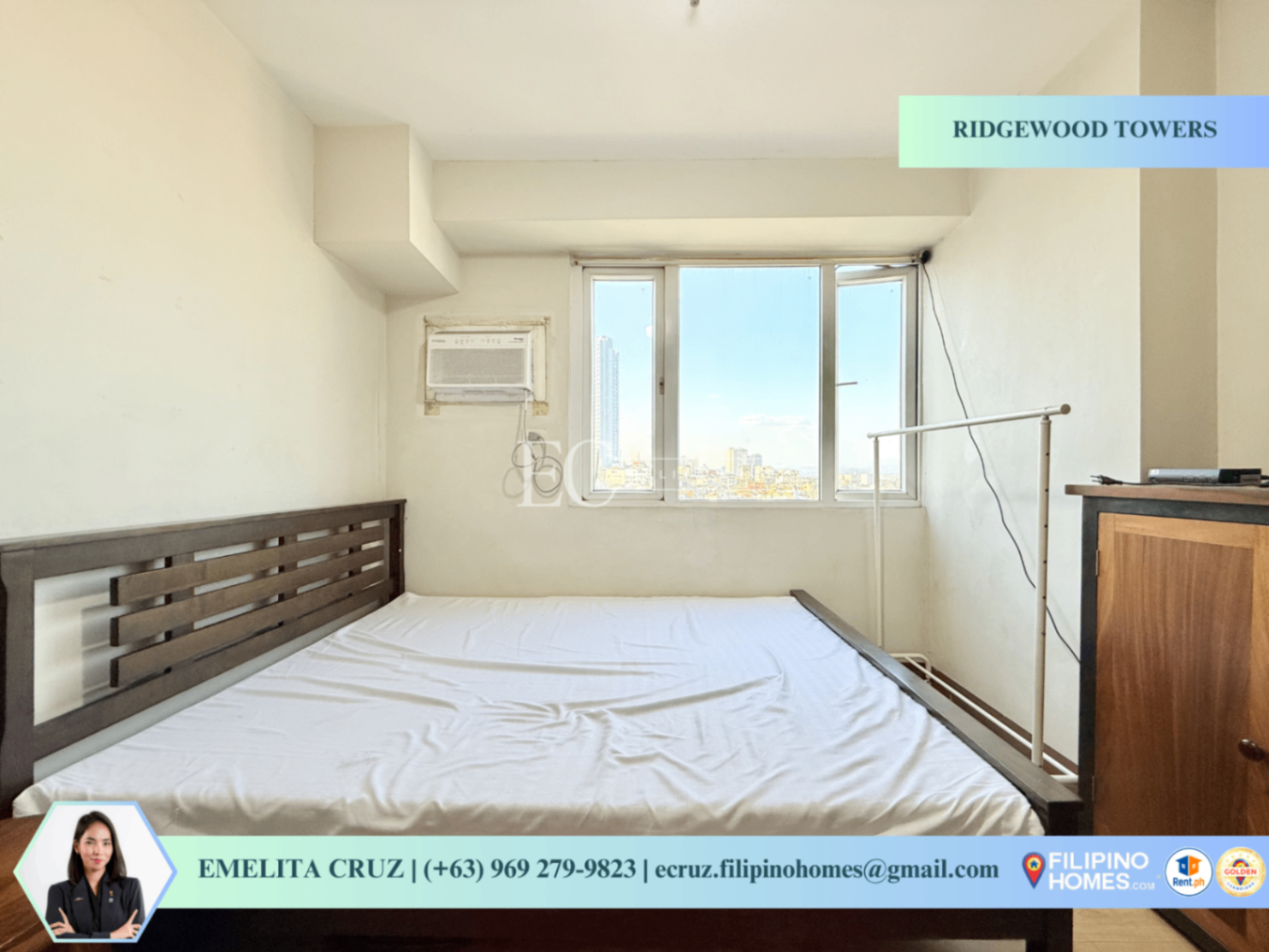 FURNISHED 1BR UNIT FOR LEASE AT RIDGEWOOD TOWERS