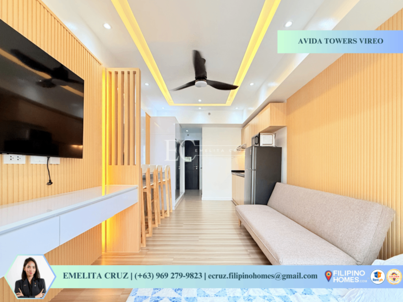 FULLY FURNISHED STUDIO FOR RENT AT AVIDA TOWERS VIREO, ARCA SOUTH - photo 4