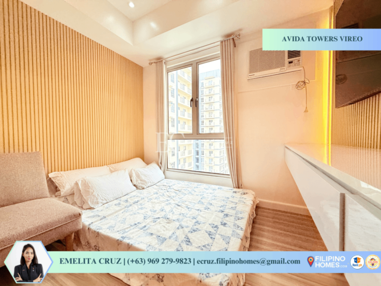 FULLY FURNISHED STUDIO FOR RENT AT AVIDA TOWERS VIREO, ARCA SOUTH