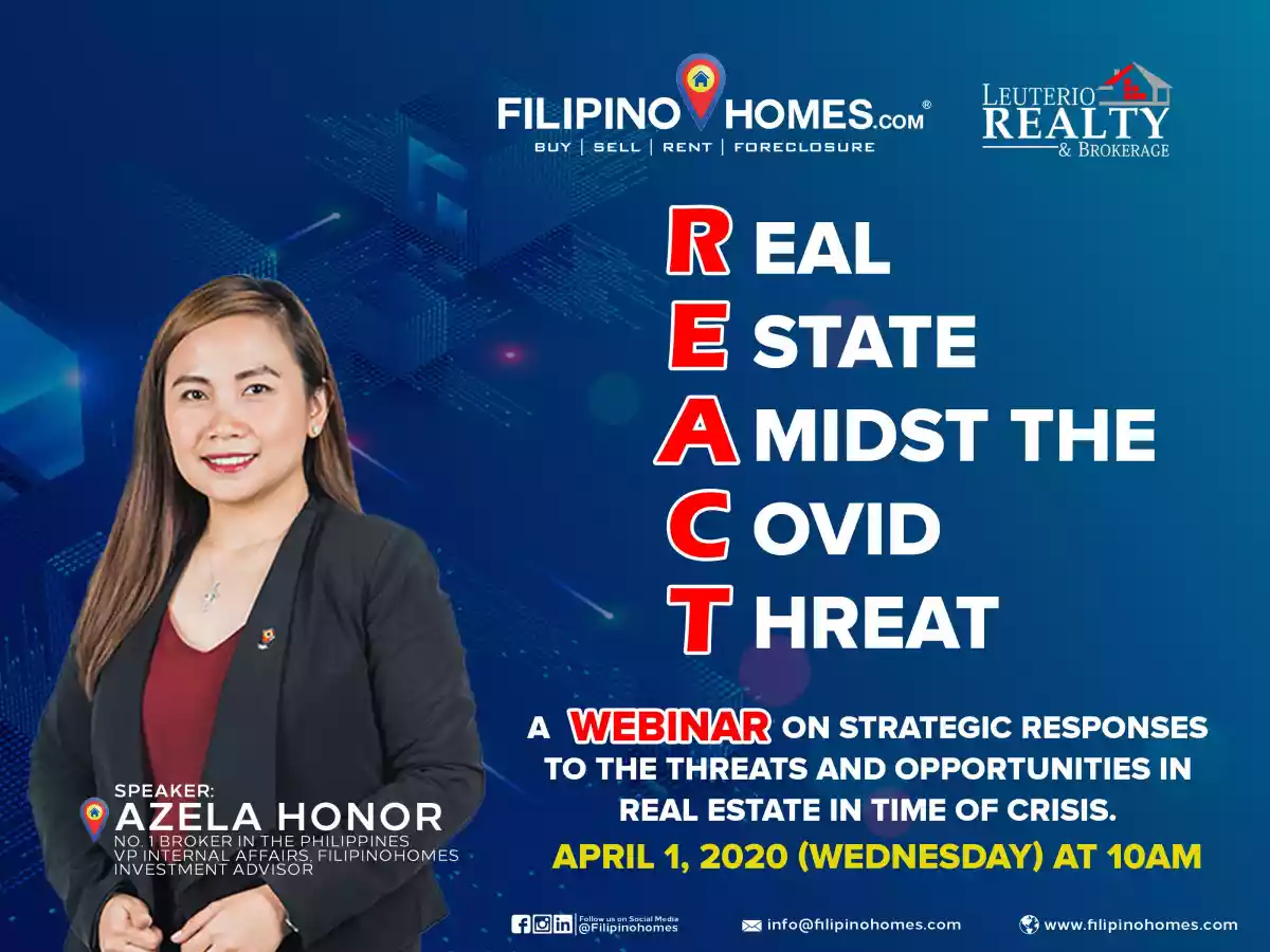 REACT | Real Estate Amidst the COVID Threat - Azela Honor