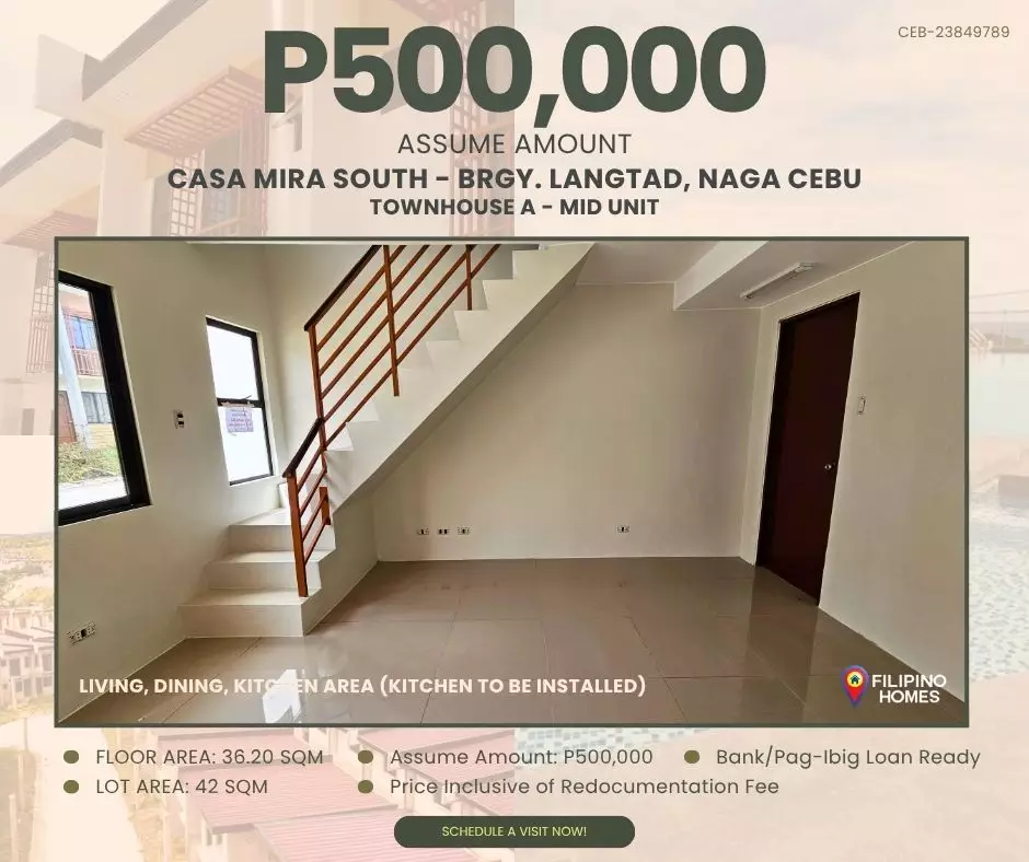 FOR ASSUME - TOWNHOUSE in CASA MIRA SOUTH - READY FOR OCCUPANCY! — House and Lot in City of Naga, Cebu, Philippines — Photo 2