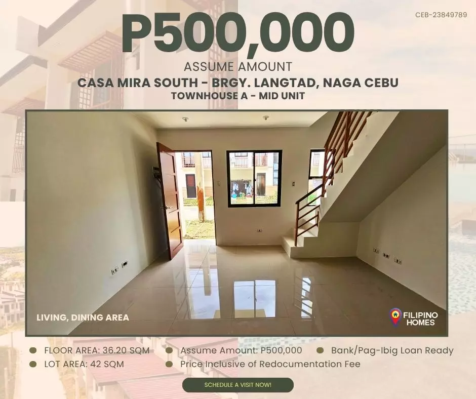 FOR ASSUME - TOWNHOUSE in CASA MIRA SOUTH - READY FOR OCCUPANCY! — House and Lot in City of Naga, Cebu, Philippines — Photo 3