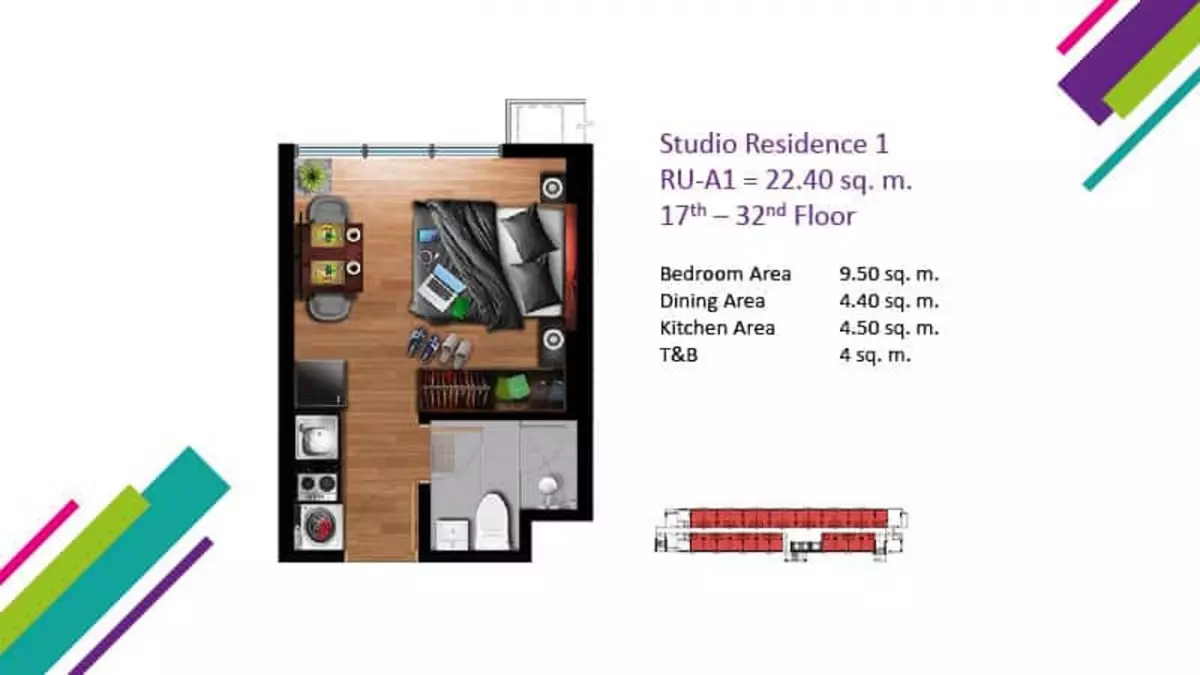 FOR ASSUME STUDIO RESIDENTIAL UNIT @ VERTEX CENTRAL — Studio in Archbishop Reyes Avenue, Cebu City, Cebu — Photo 3