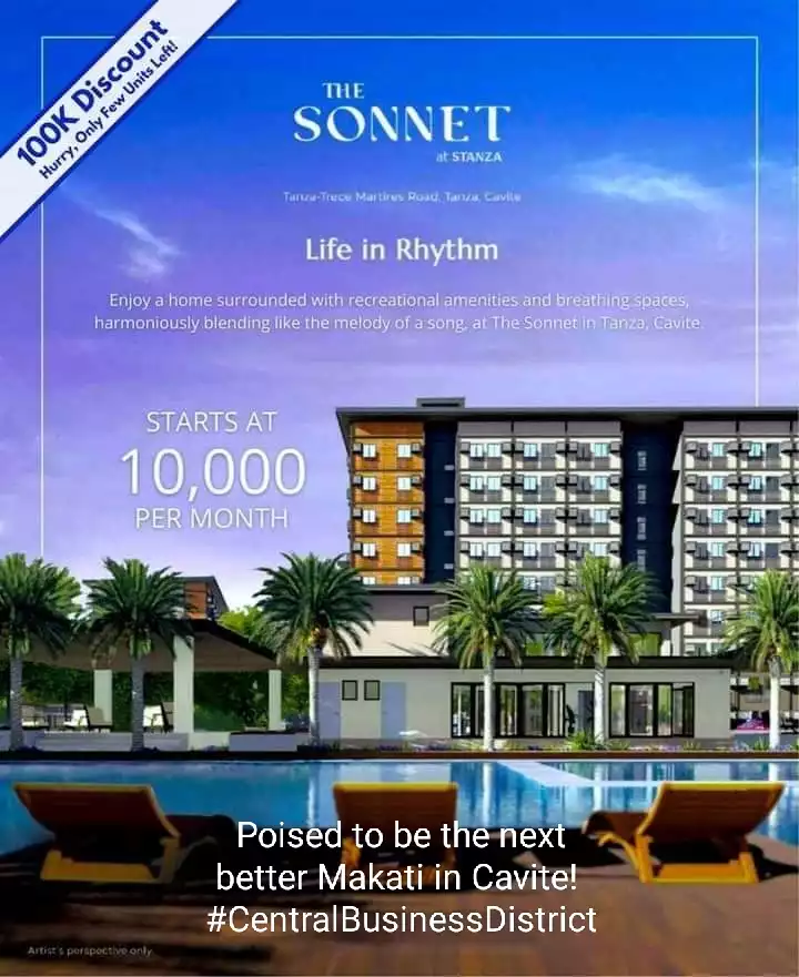 The Sonnet @Stanza - Pre selling 1BR/2BR condo units! — 1 Bedroom in Tanza, Cavite, Philippines — Photo 2