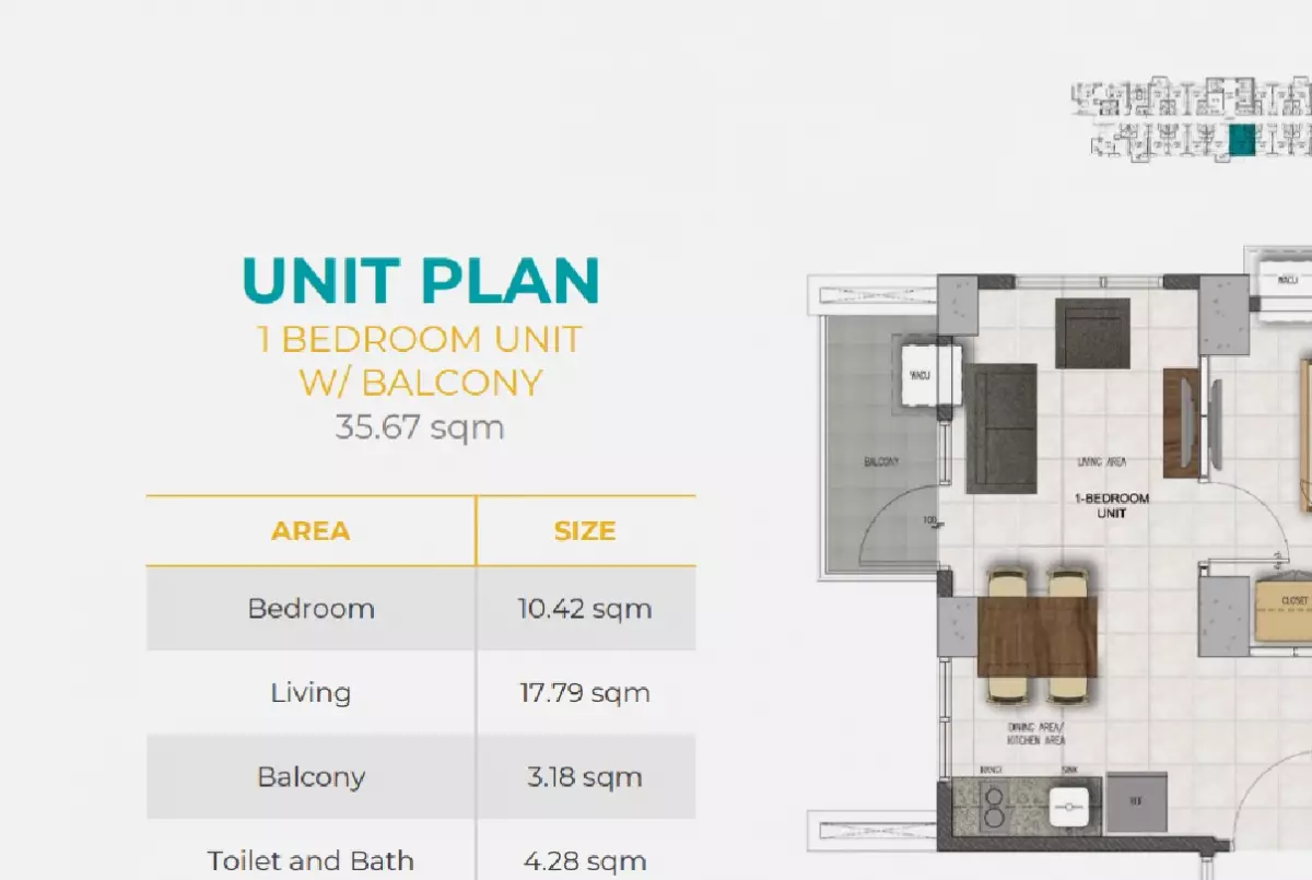 1 Bedroom with Balcony at Casa MIra Towers Mandaue for Assume — 1 Bedroom in Mandaue City — Photo 4