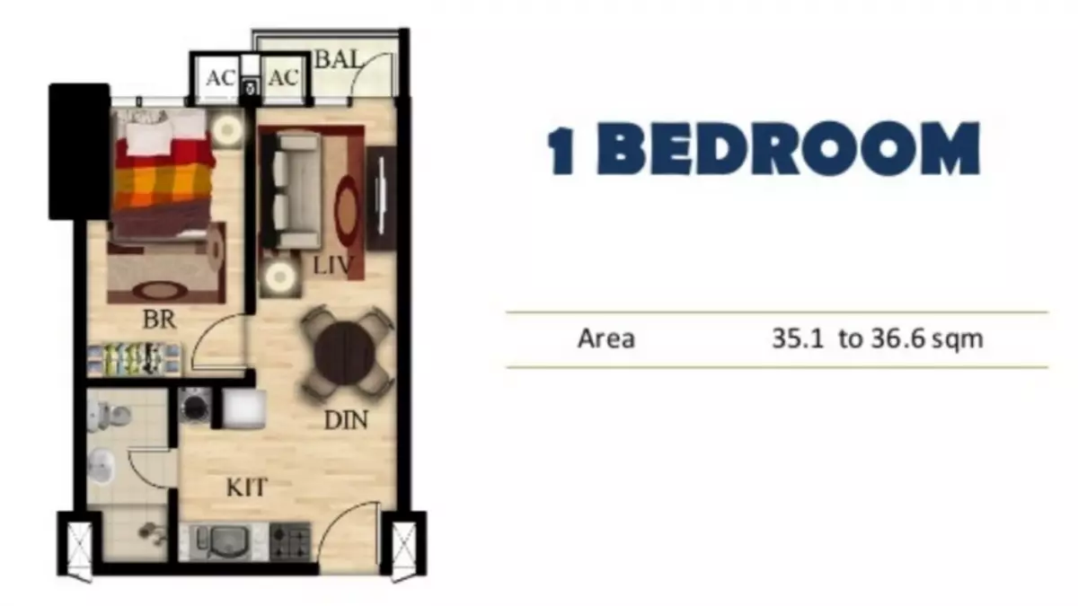 Ready for Occupancy 1BR unit — 1 Bedroom in Cogon Ramos, Cebu City, Cebu — Photo 3