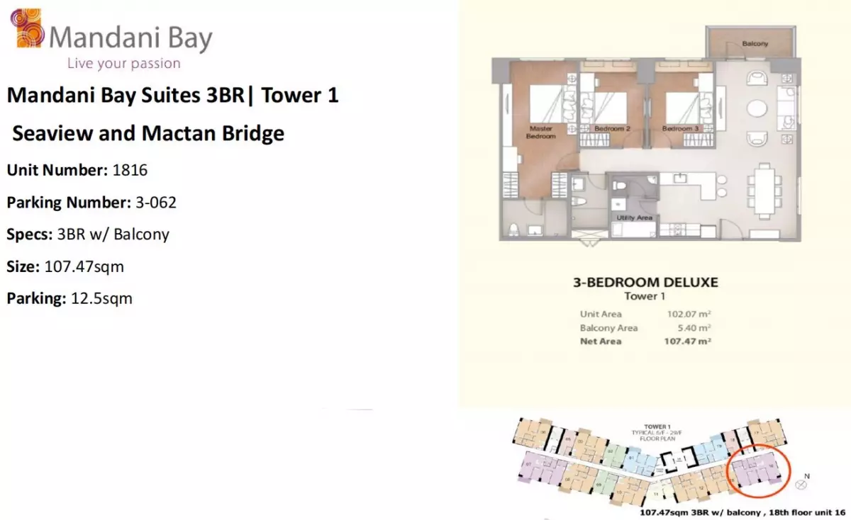 For Sale Condominium in Mandaue!!! (MANDANI Bay - Seaview w/ Parking)