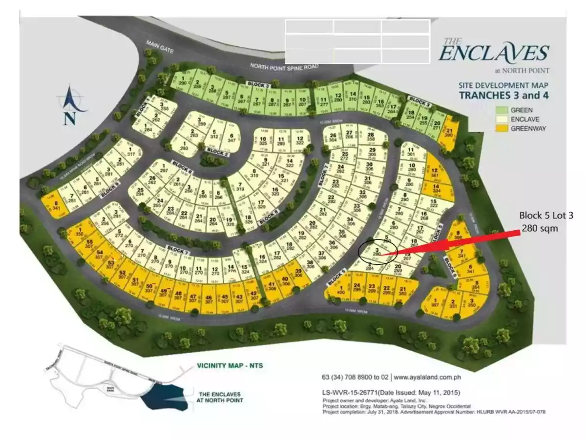 Ayala Land premier lot, THE ENCLAVES at NORTPOINT — Residential Lot in Talisay City, Negros Occidental, Philippines — Photo 6