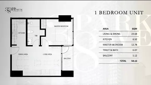 1 Bedroom For Sale at 38 Park Avenue