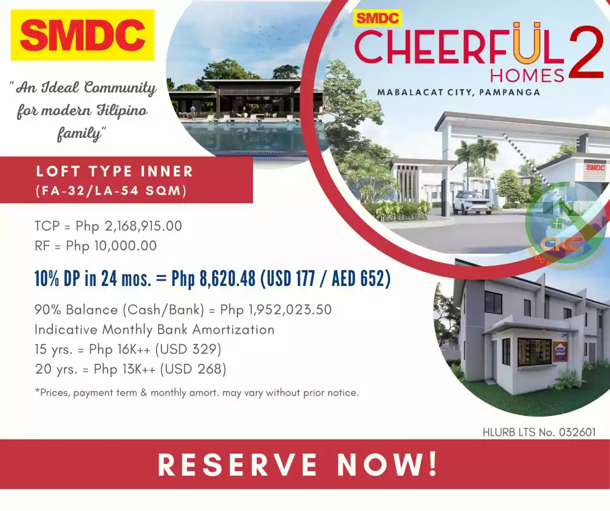 CHEERFUL HOMES  SMDC - Mabalacat, Pampanga - photo 3