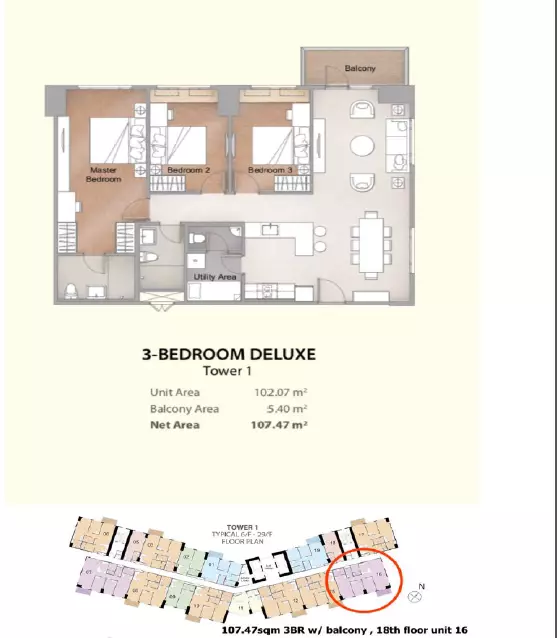 FOR SALE - Mandani Bay Suites 3BR | Tower 1 — 3 Bedrooms in F.E. Zuellig Avenue, Mandaue City, Philippines — Photo 6