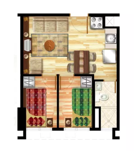 FOR SALE: Fully Furnished 2 Bedroom Condo in Little Baguio Terraces, San Juan City, Metro Manila — 2 Bedrooms in North Domingo Street, San Juan, Metro Manila — Photo 7