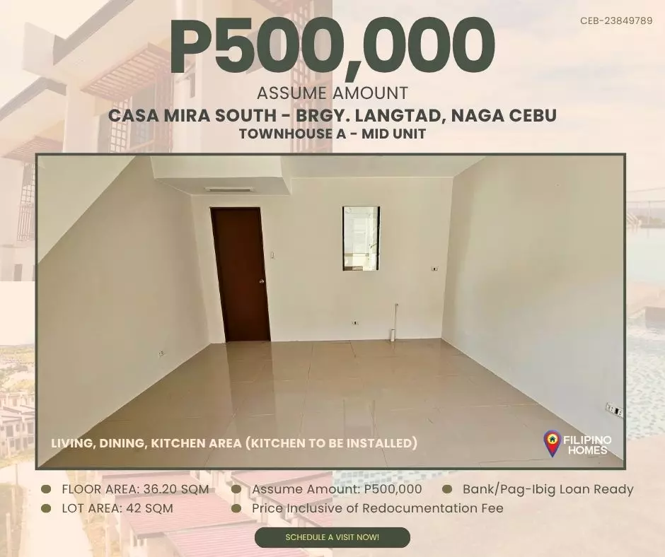 FOR ASSUME - TOWNHOUSE in CASA MIRA SOUTH - READY FOR OCCUPANCY! — House and Lot in City of Naga, Cebu, Philippines — Photo 4
