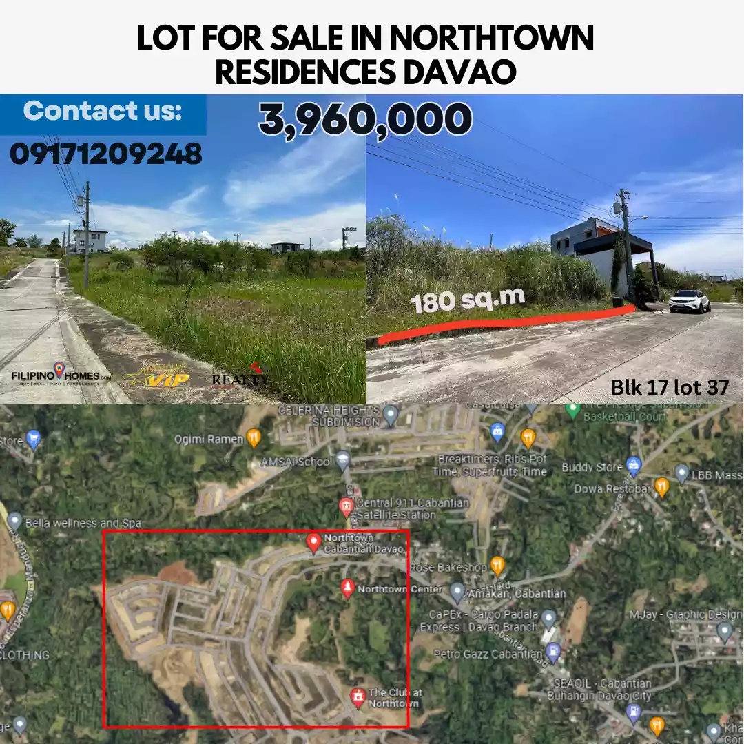 LOT FOR SALE IN NORTHTOWN — Residential Lot in Buhangin, Davao City, Davao del Sur — Photo 4