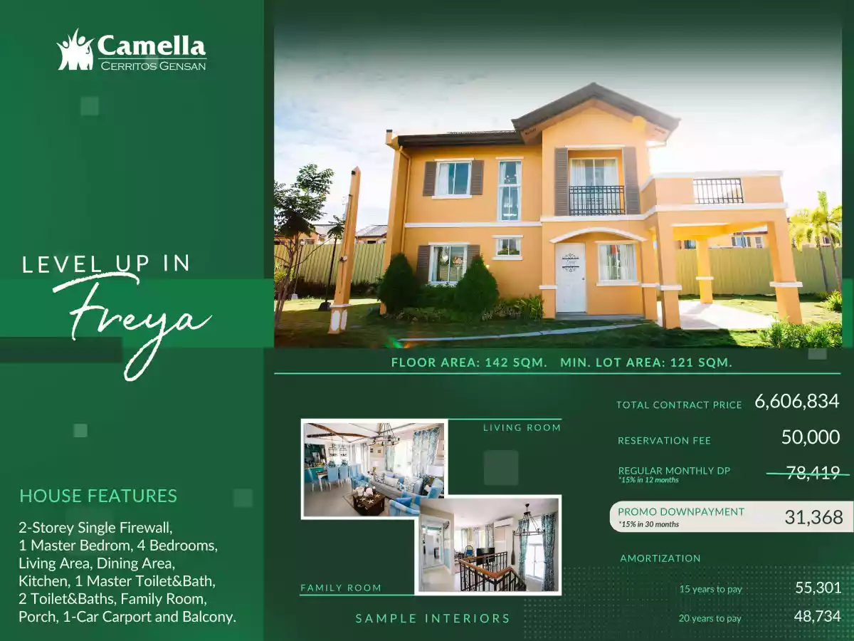 For Assume Freya Model House at Camella Cerritos Gensan 