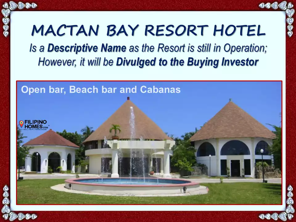 Invest in MACTAN BAY RESORT HOTEL, because the Property Value will Increase with the Opening this Year of the Cebu-Cordova Bridge. Current Price - USD32M = PhP1.568B — Hotel in Philippines — Photo 5