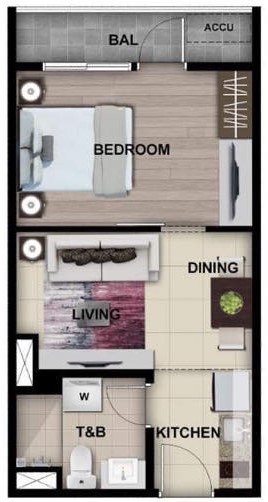 1-Bedroom Condo Unit with Balcony in BGC for Sale — 1 Bedroom in Le Grand Avenue, Manila, Metro Manila — Photo 6