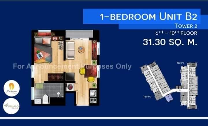 NORTHWOODS PLACE 1-BEDROOM UNIT B2 TOWER2  - photo 2