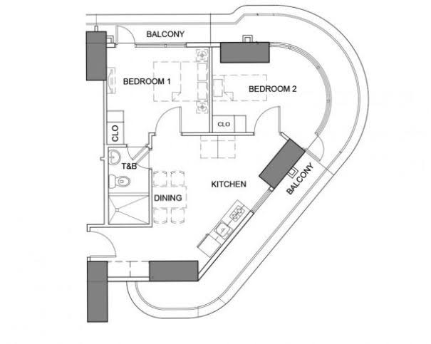 Acqua Private Residences 2 Bedrooms For Sale - photo 3