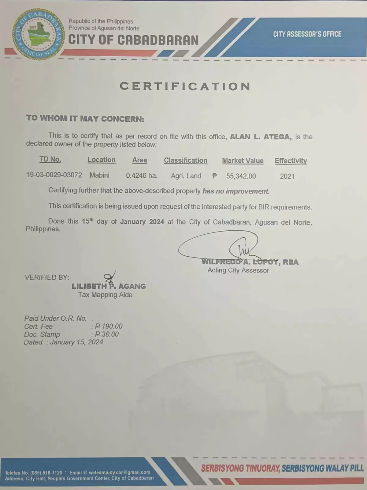 4,246 SQM PRIME COMMERCIAL PROPERTY ON CORNER LOT — Agricultural Lot in Cabadbaran City, Agusan Del Norte, Philippines — Photo 4