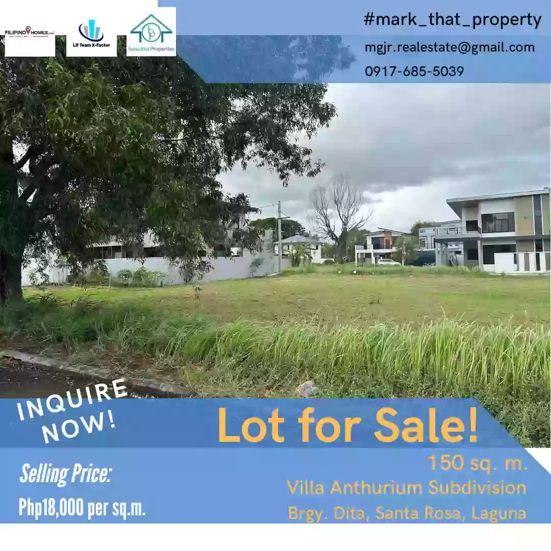 For Sale: 150 sqm Lot in Sta Rosa, Laguna