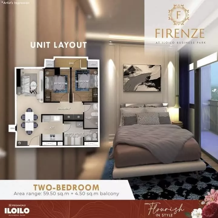 FIRENZE RESIDENCES 1 BR with Balcony — 1 Bedroom in Megaworld Boulevard, Corner Airport Road, Sta. Rosa — Photo 4