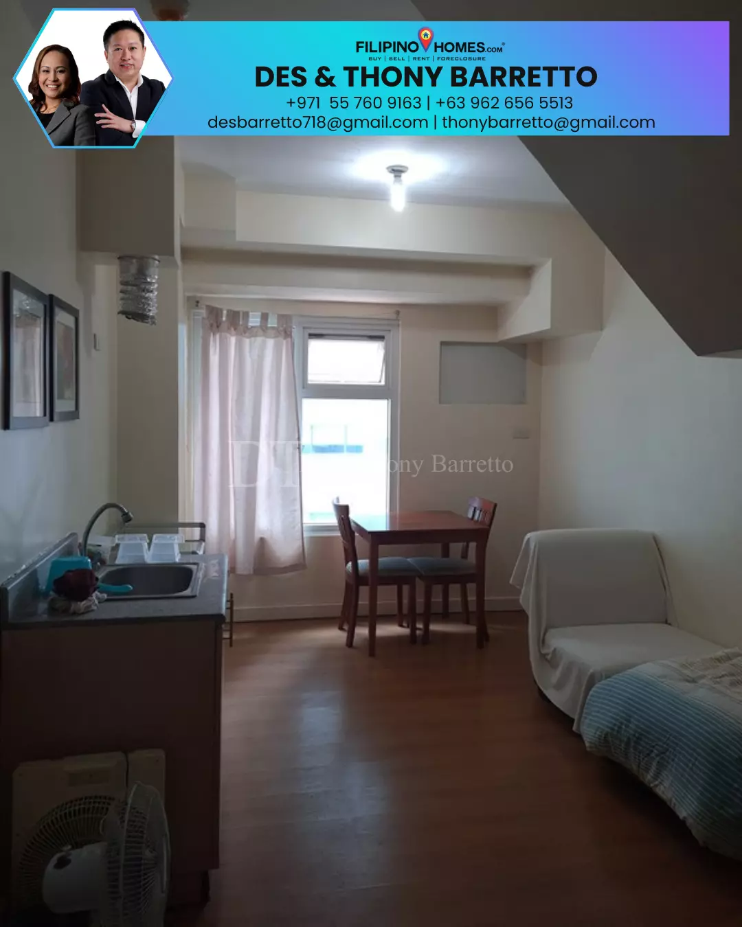 For Sale: 1BR Semi-Furnished Loft in Gateway Garden Heights, Mandaluyong – Near Boni MRT and Ortigas — Loft in Mandaluyong City, Metro Manila, 1552 — Photo 3