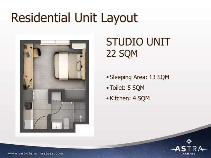 One Astra Place Studio for assume — Studio in Astra Coporate Center, A. S. Fortuna Street, Mandaue City — Photo 3