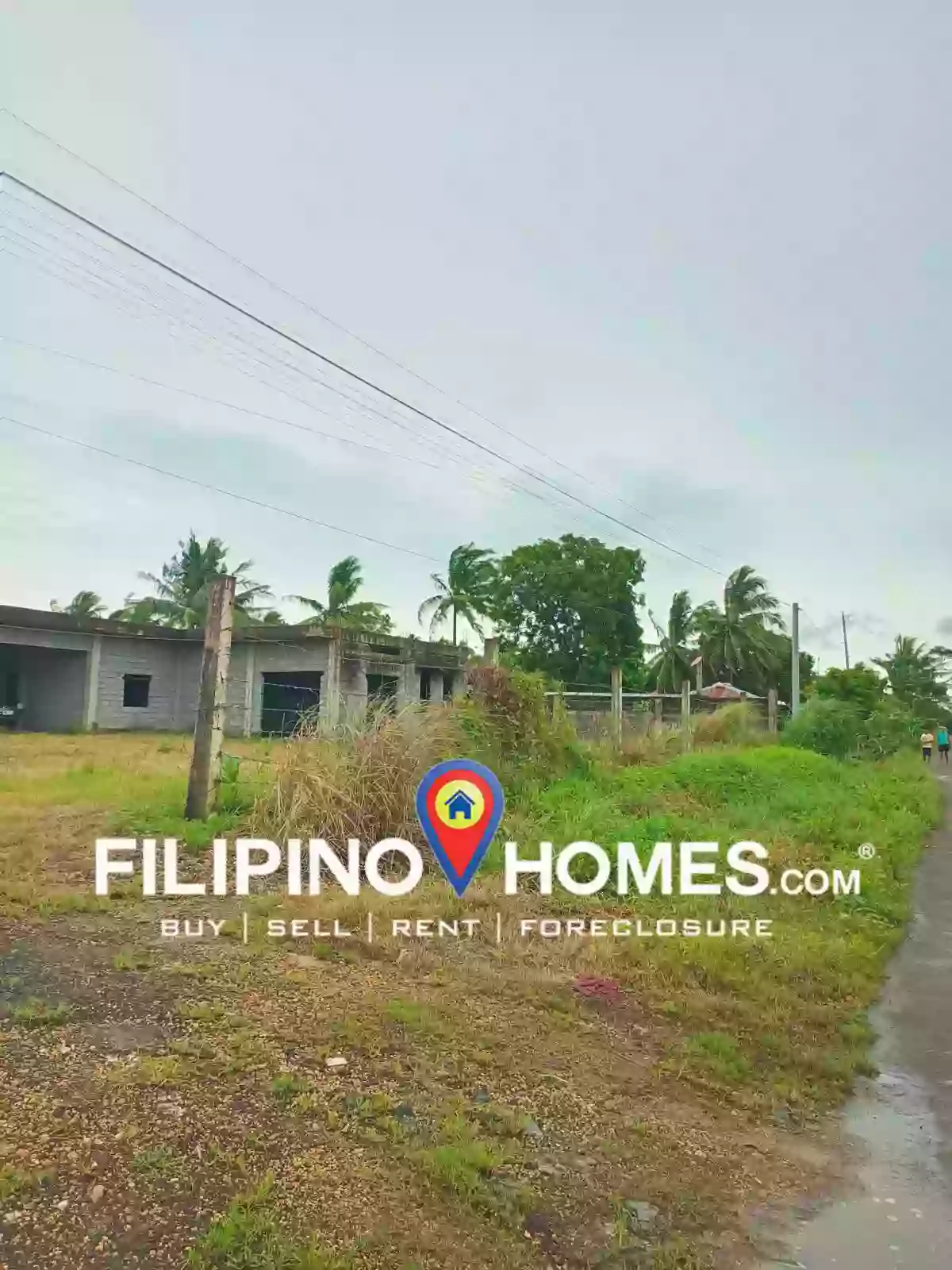 Along the Road Lot with Building for Lease in Pili