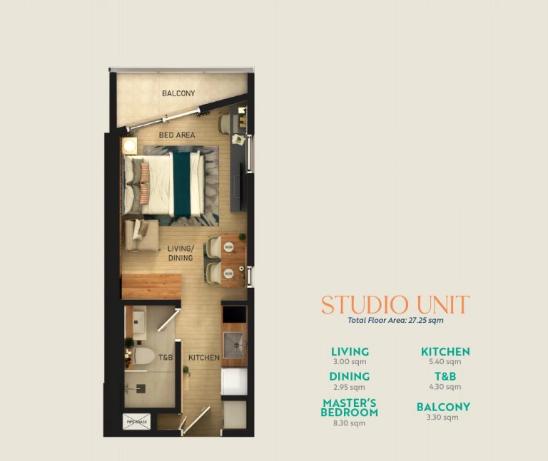 FOR ASSUME- STUDIO UNIT- COSTAMIRA BEACHTOWN MACTAN — Studio — Photo 2