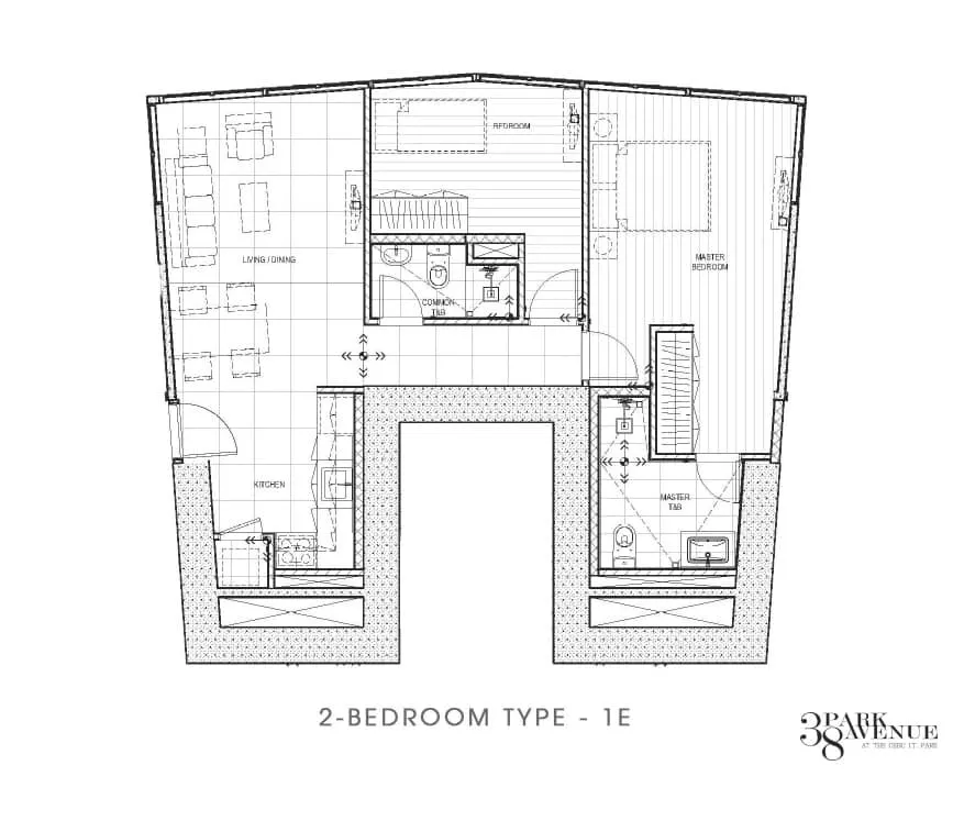 For Assume 2 Bedroom Unit in 38 Park Avenue with view of the mountains — 2 Bedrooms in Apas, Cebu City, Cebu — Photo 2