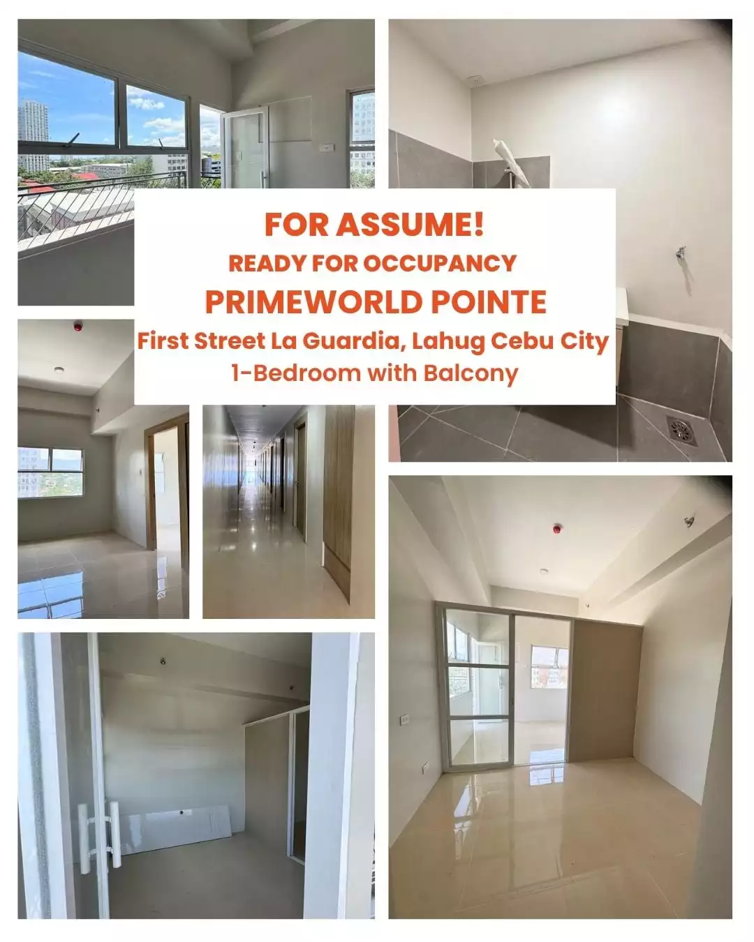 FOR ASSUME  1-BEDROOM UNIT WITH BALCONY HERE IN PRIMEWORLD POINTE LOCATED IN 1ST STREET LA GUARDIA, LAHUG CEBU CITY 6000, CEBU PHILIPPINES — 1 Bedroom in Cebu City, Cebu, Philippines — Photo 5