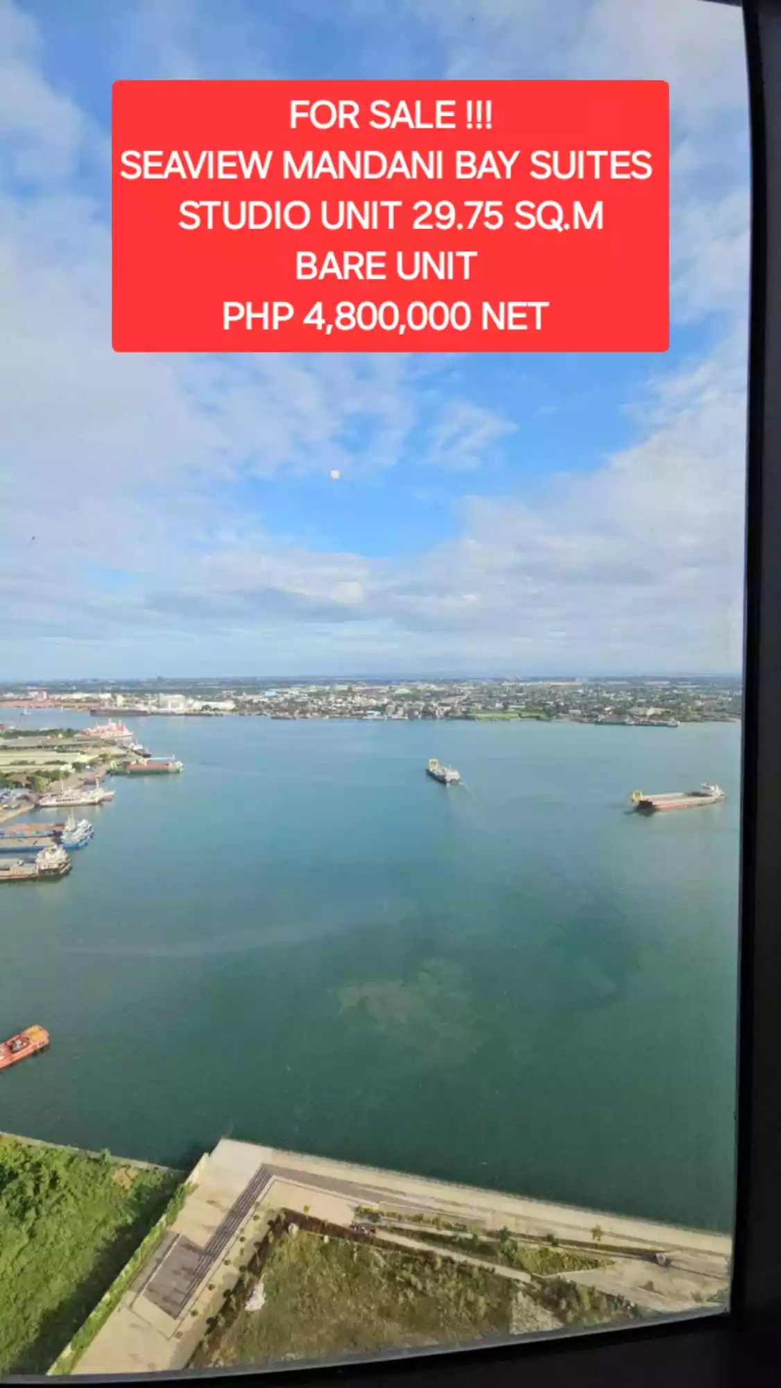 Mandani Bay Seaview Studio Unit for Sale!!!