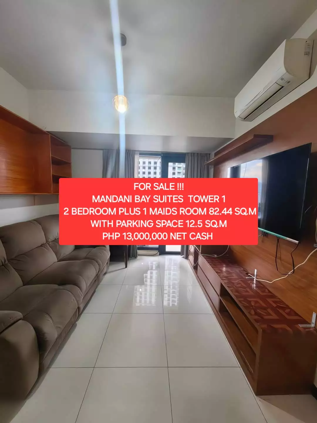 Mandani Bay Suites 2bedroom plus Maids room for Sale 