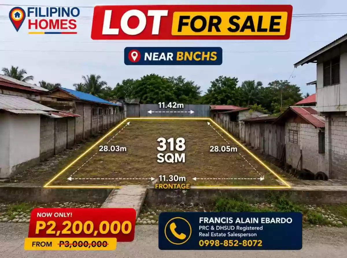 Rush Sale: 318 sqm Residential Lot in Poblacion, Bayugan near BNCHS