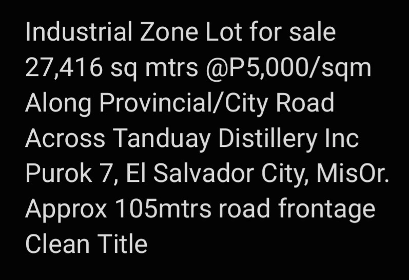 For Sale: Industrial Lot in Poblacion, El Salvador, 27416 sqm — Industrial Lot in El Salvador, Misamis Oriental, 9017 — Photo 4