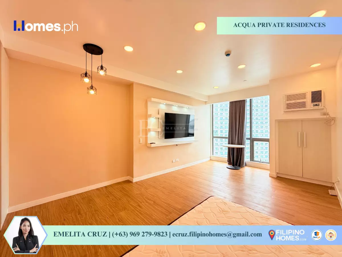 STUDIO UNIT FACING ROCKWELL FOR SALE  AT ACQUA PRIVATE RESIDENCES — Studio in Hulo, Mandaluyong City, Metro Manila — Photo 5