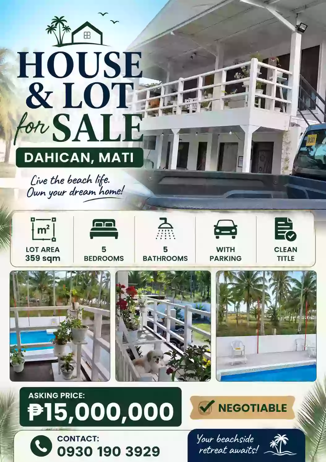 HOUSE & LOT FOR SALE – DAHICAN, MATI