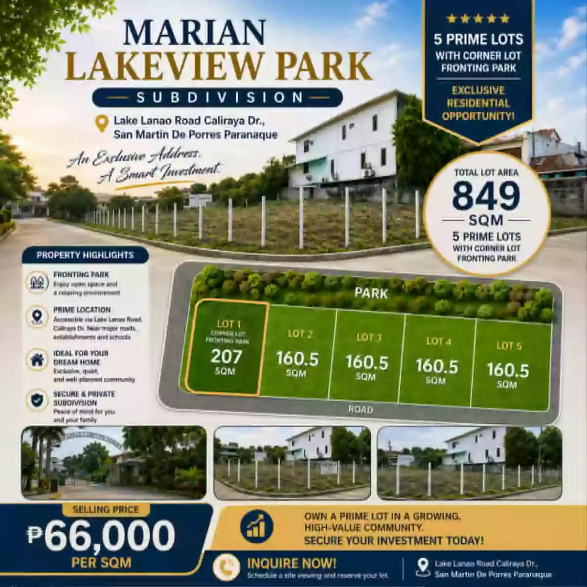 Prime Residential Lot for Sale in Marian Lakeview Park, Parañaque City