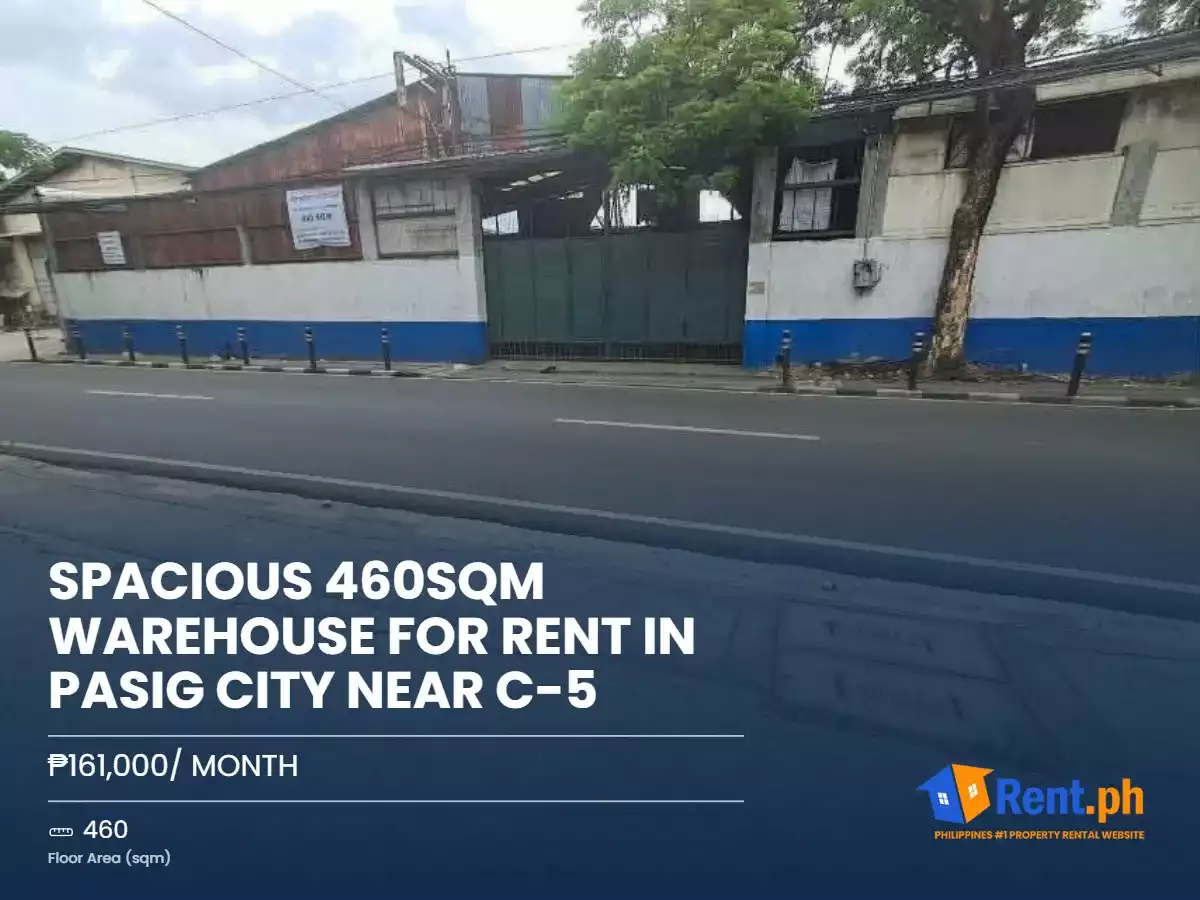 For Rent: Warehouse Near Bridgetowne Central Park, Pasig City — 460 sqm